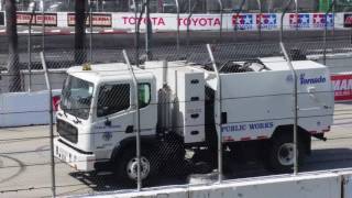Street Sweeping Truck Cleaning Race Track - 2017 Long Beach Grand Prix, Los Angeles County