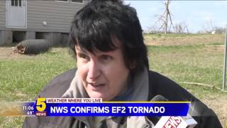 National Weather Service Confirms EF2 Tornado in Evansville, AR