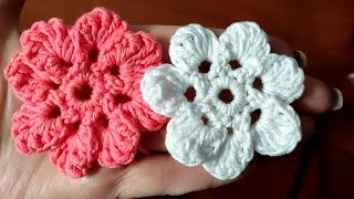 Цветок, украшение для шляпки, крючком.  Flowers crocheted.