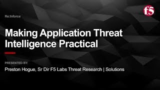 AWS re:Inforce 2019: Making Application Threat Intelligence Practical (DEM06)