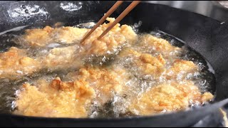 【鶏のから揚げ】軟炸子鶏　Fried chicken hitosuzi Style.