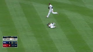 MIL@STL: Jay runs in to make sliding grab in center