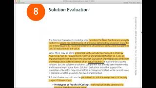 BABOK Study Group Clip   Solution Evaluation