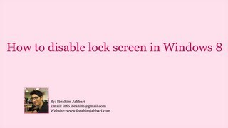 How to disable lock screen in Windows