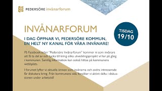 Pedersöres digitala invånarforum lanseras - Pedersöre avaa digitaalisen asukasfoorumin