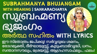 ശ്രീ സുബ്രഹ്മണ്യ ഭുജംഗം അർത്ഥ സഹിതം | Powerful Subrahmanya Bhujangam by Adi Sankaracharya