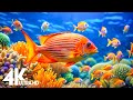 Aquarium 4K Video(Ultra HD)🐠Beautiful Coral Reef Fish - Relaxing Meditation Music for Stress Relief