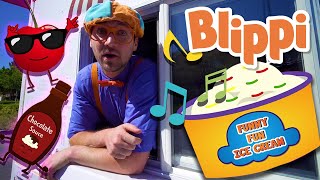 Blippi Explores an ICE CREAM Truck | Nursery Rhymes & Songs for Kids |  Educational Videos for Kids