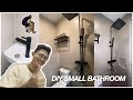 DIY | MODERN SMALL BATHROOM (parang condo!) | ALL Black fixtures