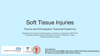 (12) Soft Tissue Injuries - Upper and Lower Limb (T&O Acute Management)