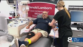 Clearwater man hits 100-gallon blood donation milestone