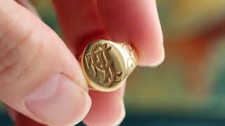 (SOLD)Antique Signet Ring by 33