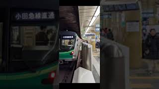 日比谷駅で撮影した東京メトロ千代田線16000系16123F！！！(2021年12月4日) #Shorts