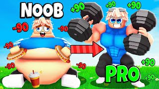 Ich WERDE vom FETTEN NOOB zum BODY BUILDER in ROBLOX!