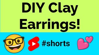 DIY Clay Earrings! 💕 mouldit clay art #shorts #clay