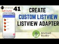 Create Custom List View in Android Studio | Create Custom ListView Adapter