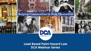 Lead Based Paint Hazard Law DCA Webinar conduct by DCA