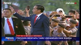 Momen Jokowi Menyapa Warga di Istana Merdeka Sebelum Upacara Penurunan Bendera - iNews Pagi 18/08