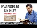 Evangelio de hoy Miércoles 5 de Enero (Mc 6,45-52) | Wilson Tamayo (Tres Mensajes) | Biblia