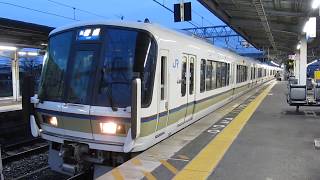 JR西日本 223系2000番台 普通 米原行き 221系 A3編成 未更新車 普通 網干行き ホイッスル タイフォン  南草津駅 膳所駅  20180320