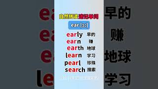 第28课：ear字母组合发音及单词练习！