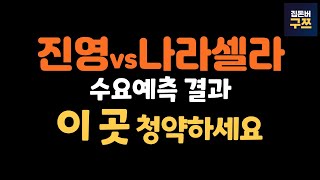 진영, 나라셀라 수요예측 결과 | 경쟁률 1600 나온 곳은 어디?