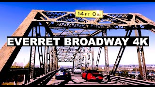 Everett Broadway, Washington - Drive 4K