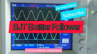 BJT Emitter follower | CC | Common Collector Amplifier|Circuit Diagram | Breadboard | Experiment