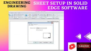 Sheet setup in Solid edge software