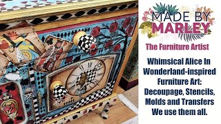 Whimsical Alice In Wonderland-inspired Furniture Art: I threw them all at this one.