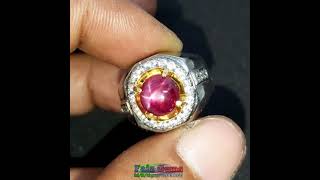 WA 083830423525 - HQ NATURAL STAR RUBY 2.58CT TANZANIA - RED SPINEL-BLUE SAPPHIRE-GREEN EMERALD