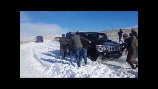 Кизил-Килиса Hummer H2 vs UAZ Hunter turbo dizel.sneg