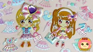 プリキュアアラモード ダブルHELLOシール❤️キラキラ☆ふわふわ！かわいいおようふくにおきがえキッズ アニメ おもちゃ Kids Anime Toy