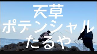 〔過去動画〕天草下島下田地磯のポテンシャルたるや　＃天草釣り＃下田漁港#地磯＃チヌ釣り