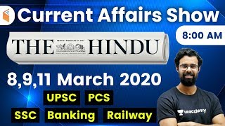 8:00 AM - Daily Current Affairs 2020 by Bhunesh Sir | 8,9,11 March 2020 | wifistudy