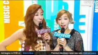 [LQ 120225 (2)] MC TaeYeon + SeoHyun + Tiffany (SNSD) Cut @ MBC Music Core