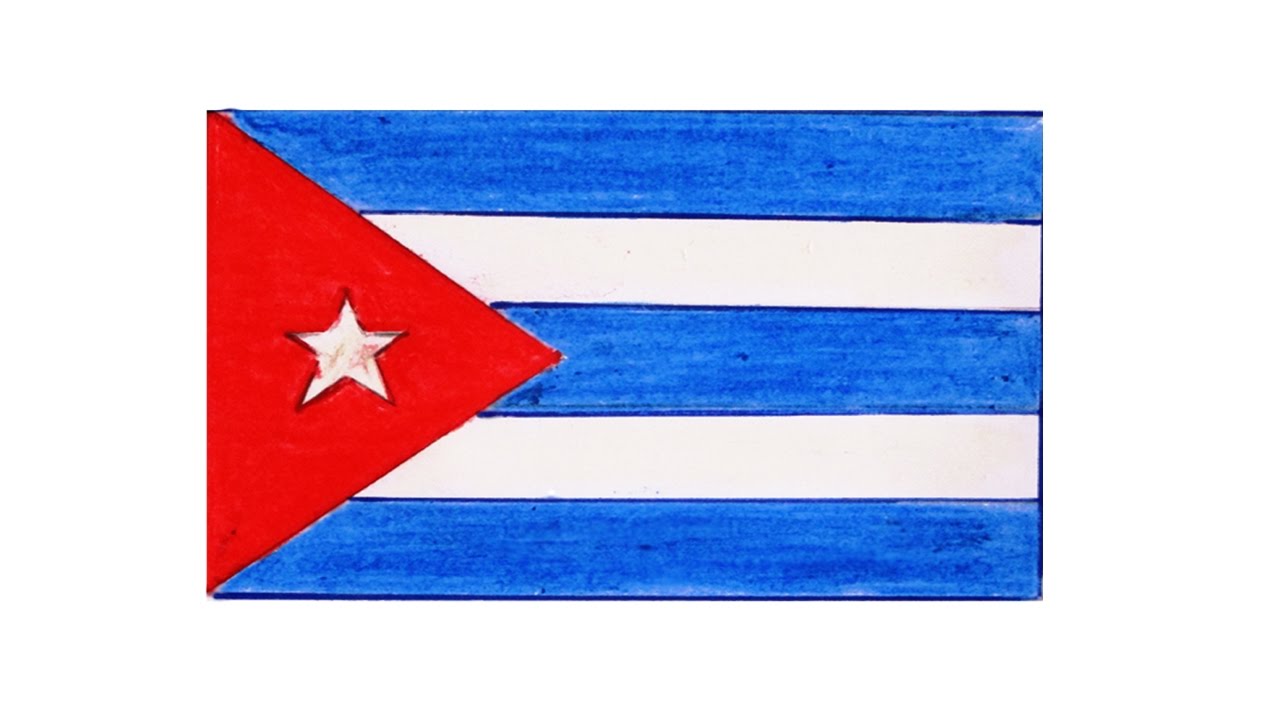 How To Draw Cuban Flag Youtube