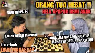 IBU HEBAT !! PANTESAN ANAKNYA KEJURNAS CATUR ! AGRESIF PLAY !! Catur jalanan.