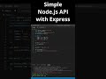 Simple REST API with Node.js and Express - JavaScript Tutorial for Beginners