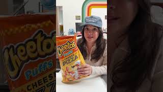 Cheese Pizza Cheetos Puffs Taste Test | Sporked