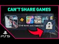 PS5 CAN'T SHARE GAMES EASY FIX! (Fast Solution)