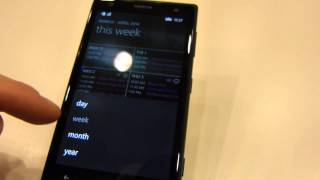 Video of action center, background images, and the new calendar on Windows Phone 8.1