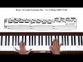 Bach 12 Little Preludes No. 1 in C Major BWV 924 Piano Tutorial