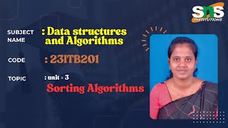 Sorting |Data structure and algorithms |SNS Institutions