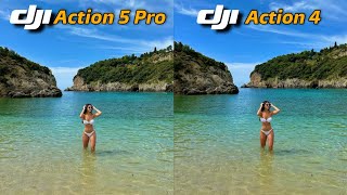 DJI Action 5 Pro vs DJI Action 4 Camera Test