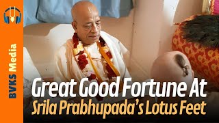 Great Good Fortune At Srila Prabhupada's Lotus Feet