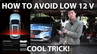 Trick to avoid low 12 V battery on your EV