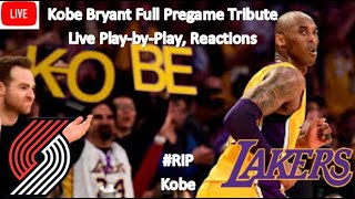 NBA Live Stream | Portland Trail Blazers vs. Los Angeles Lakers | Kobe Bryant Full Tribute Reaction
