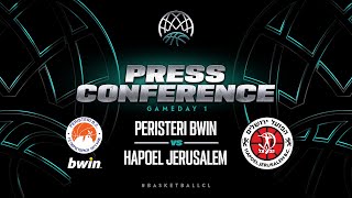 Peristeri bwin v Hapoel Bank Yahav Jerusalem - Press Conference | BCL 2023-24