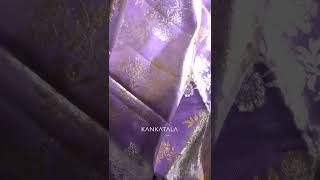 Beautiful Handwoven Lavender Kanchipuram Silk Tissue Jaal Saree from our Metallic Collection